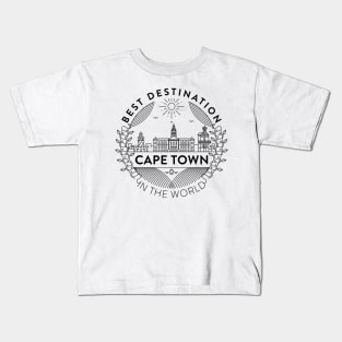 Cape Town Minimal Badge Design Kids T-Shirt